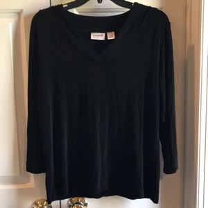 Chico’s Travelers shirt 3/4 sleeve size 2